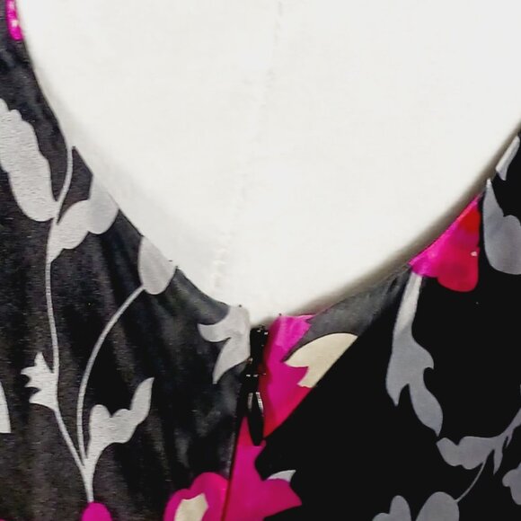 Monsoon, Vintage Y2K, 100% Silk Floral Dress, Sleeveless, Lined, A Line - Picture 3 of 15